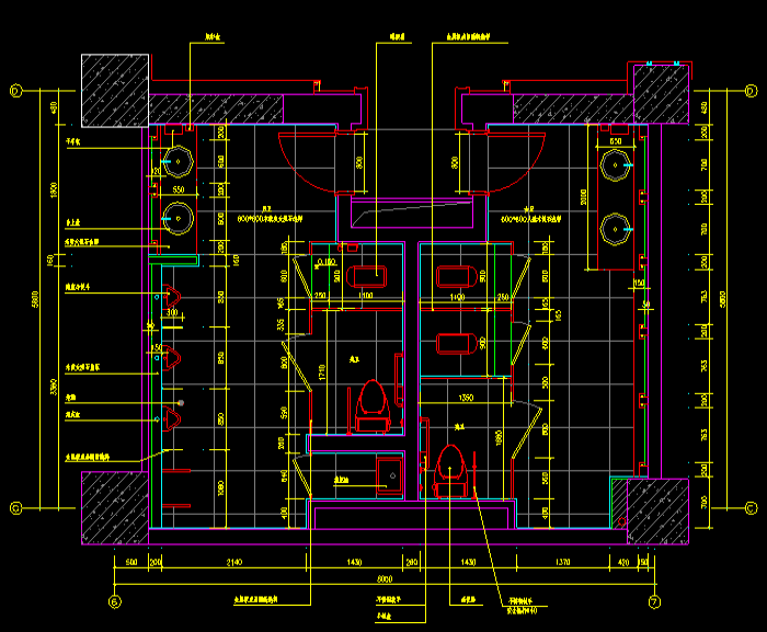 酒店卫生间建筑图