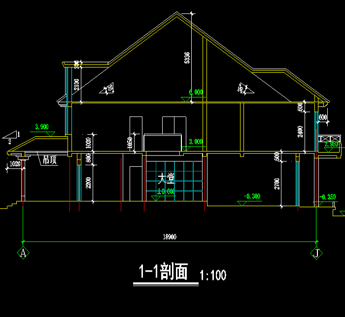 单栋小别墅CAD建筑图