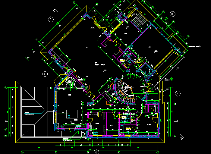 别墅全套CAD设计建筑图2