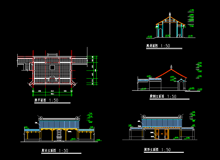 完整的古建CAD施工图纸2