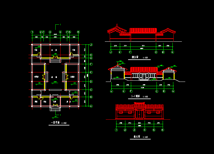 四合院CAD建筑设计图6