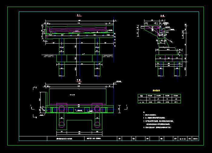 桥塔下塔柱及横梁钢筋构造CAD图纸3