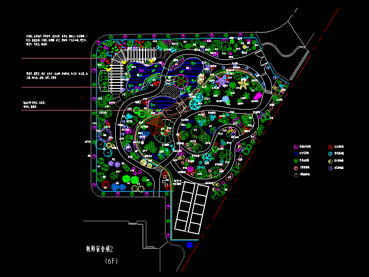 生物园绿化施工图