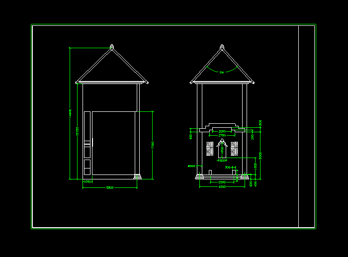 农村自建房cad建筑图5