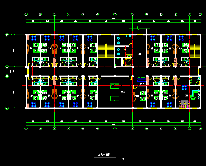 休闲中心娱乐设施建筑施工图