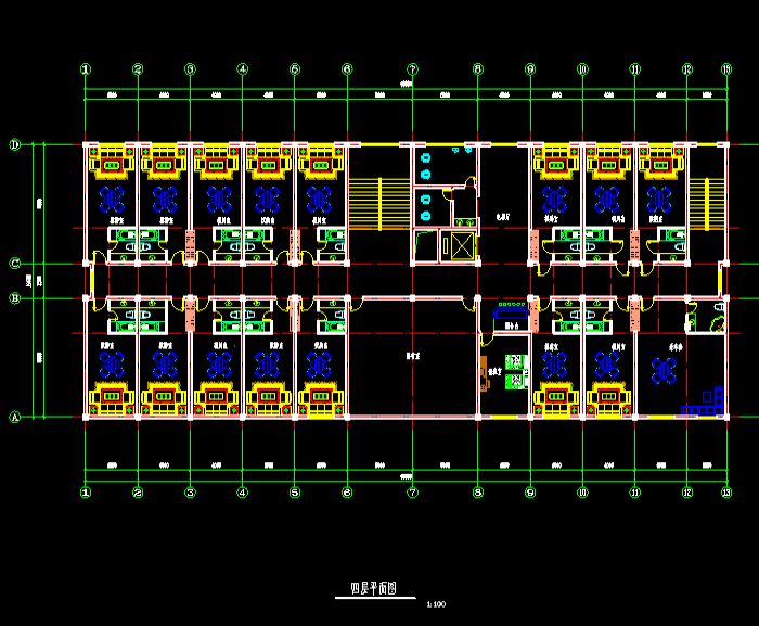 休闲中心娱乐设施建筑施工图