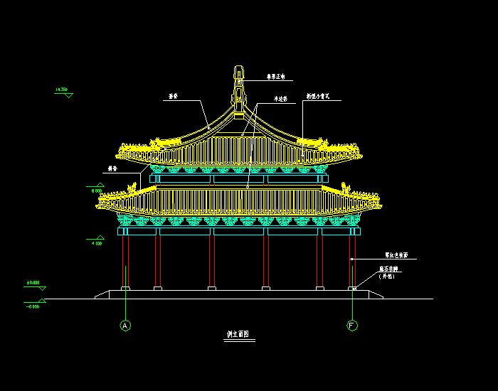 大观楼古建筑设计CAD图纸5