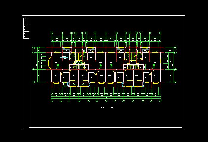 一梯两户户型别墅设计大全CAD施工图1