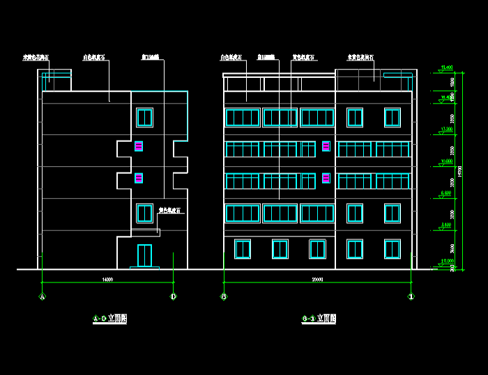 某综合房屋建筑CAD施工图纸