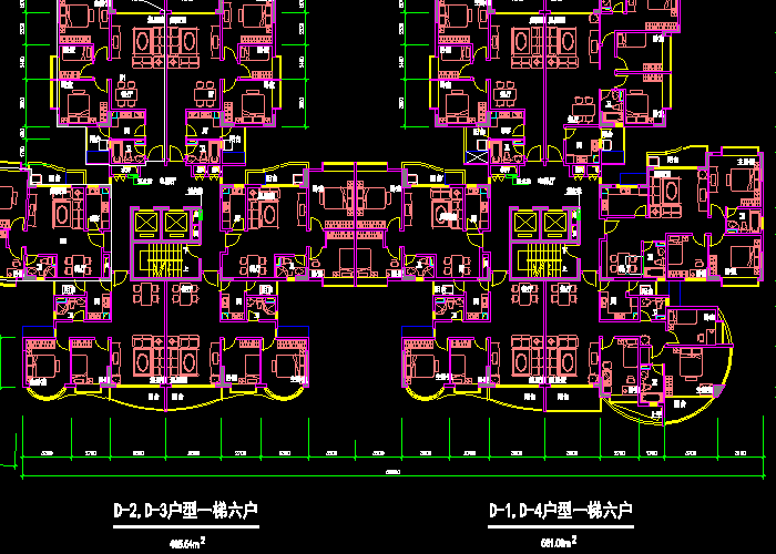 各种居住区住房户形平面设计CAD图纸