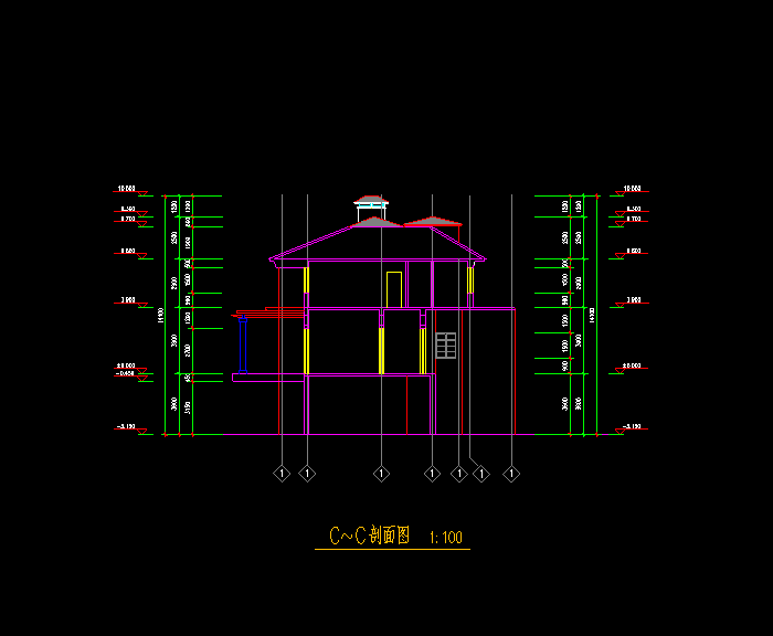 各种住宅别墅设计CAD施工图3