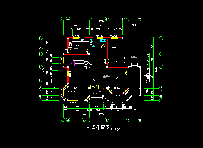 花园别墅建筑施工图纸1