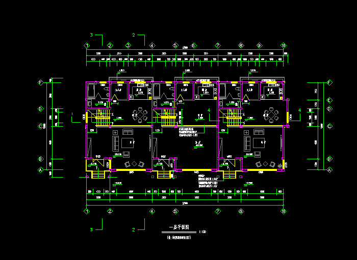 独栋别墅CAD建筑施工图4