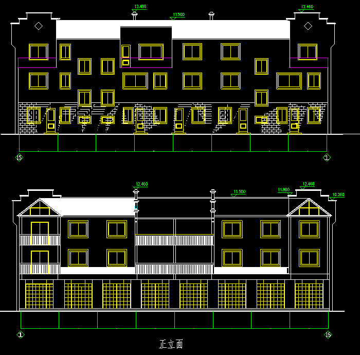 多层别墅建筑CAD施工图7