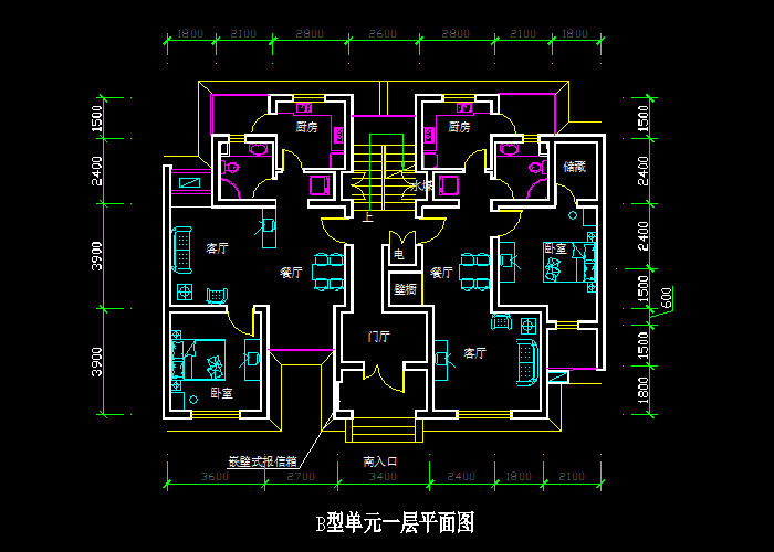 32个住宅户型平面图纸