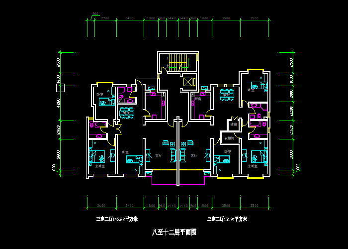 32个住宅户型平面图纸