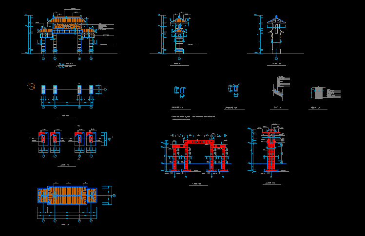 牌坊施工图